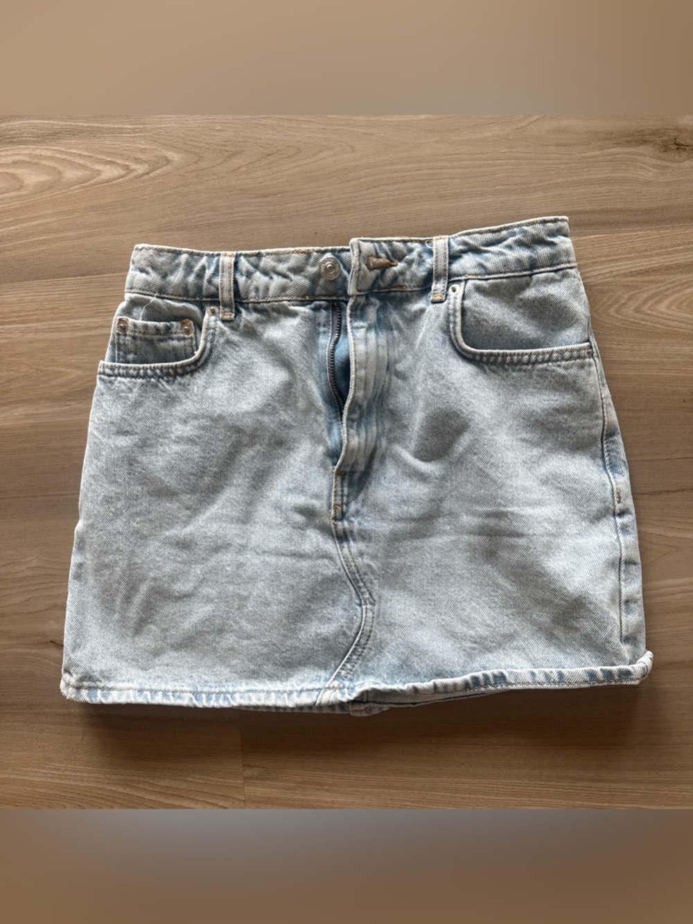 Zara Light Blue Denim Mini Skirt